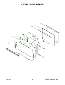 04 - Oven Door Parts parts for Whirlpool Microwave JMW2430LM02 from AppliancePartsPros.com