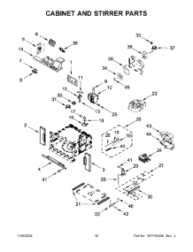 06 - Cabinet And Stirrer Parts parts for Whirlpool Microwave JMW2430LM04 from AppliancePartsPros.com