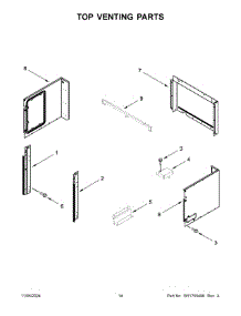 08 - Top Venting Parts parts for Whirlpool Microwave JMW2430LM04 from AppliancePartsPros.com