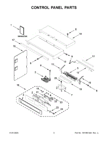 02 - Control Panel Parts parts for Whirlpool Microwave JMW3430LL02 from AppliancePartsPros.com