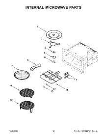 07 - Internal Microwave Parts parts for Whirlpool Microwave JMW3430LL03 from AppliancePartsPros.com