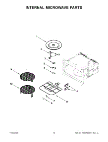 07 - Internal Microwave Parts parts for Whirlpool Microwave JMW3430LL04 from AppliancePartsPros.com