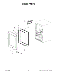 Door Parts parts for Whirlpool Refrigerator JUBFL242HL02 from AppliancePartsPros.com