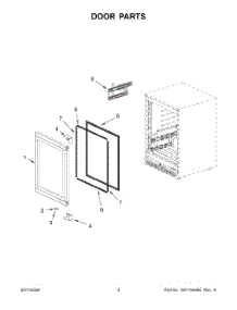 03 - Door Parts parts for Whirlpool Refrigerator JUBFL242HX02 from AppliancePartsPros.com