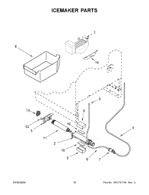 06 - Icemaker Parts parts for Whirlpool Ice Maker JUCFP242HM12 from AppliancePartsPros.com