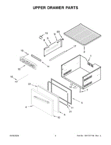 03 - Upper Drawer Parts parts for Whirlpool Ice Maker JUCFP242HM12 from AppliancePartsPros.com