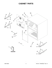 03 - Liner Parts parts for Whirlpool Refrigerator JUCFP242HX01 from AppliancePartsPros.com
