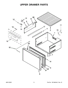 04 - Upper Drawer Parts parts for Whirlpool Refrigerator JUCFP242HX01 from AppliancePartsPros.com