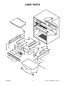 05 - Lower Drawer Parts parts for Whirlpool Refrigerator JUD24FCARS00 from AppliancePartsPros.com