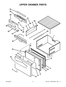 04 - Upper Drawer Parts parts for Whirlpool Refrigerator JUD24FCARS00 from AppliancePartsPros.com