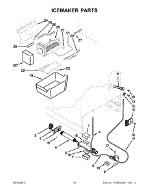 07 - Icemaker Parts parts for Whirlpool Refrigerator JUD24FCARS00 from AppliancePartsPros.com