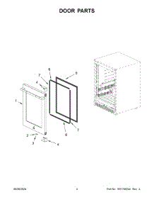 03 - Door Parts parts for Whirlpool Refrigerator JUGFL242HL02 from AppliancePartsPros.com