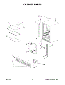 02 - Cabinet Parts parts for Whirlpool Refrigerator JUGFL242HX02 from AppliancePartsPros.com