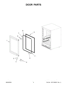 03 - Door Parts parts for Whirlpool Refrigerator JUGFL242HX02 from AppliancePartsPros.com