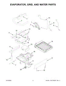 03 - Evaporator, Grid, And Water Parts parts for Whirlpool Refrigerator JUIFN15HX02 from AppliancePartsPros.com