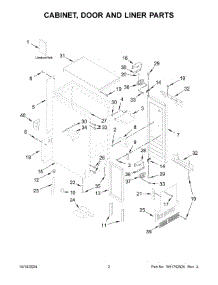 02 - Cabinet, Door And Liner Parts parts for Whirlpool Refrigerator JUIFN15HX02 from AppliancePartsPros.com