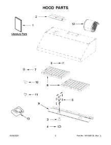 02 - Hood Parts parts for Whirlpool Range Hood JXU9130HP2 from AppliancePartsPros.com
