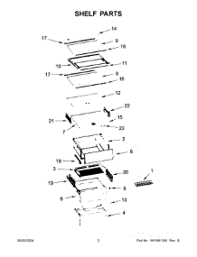 02 - Shelf Parts parts for Whirlpool Refrigerator KBBX102MPA00 from AppliancePartsPros.com