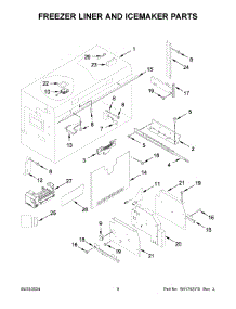 05 - Freezer Liner And Icemaker Parts parts for Whirlpool Refrigerator KBFN506ESS06 from AppliancePartsPros.com