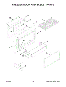 08 - Freezer Door And Basket Parts parts for Whirlpool Refrigerator KBFN506ESS06 from AppliancePartsPros.com