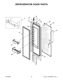 09 - Refrigerator Door Parts parts for Whirlpool Refrigerator KBSD702MPS00 from AppliancePartsPros.com