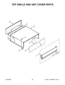 12 - Top Grille And Unit Cover Parts parts for Whirlpool Refrigerator KBSD702MPS00 from AppliancePartsPros.com