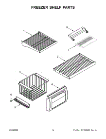 08 - Freezer Shelf Parts parts for Whirlpool Refrigerator KBSD702MPS00 from AppliancePartsPros.com