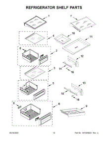 07 - Refrigerator Shelf Parts parts for Whirlpool Refrigerator KBSD702MPS00 from AppliancePartsPros.com
