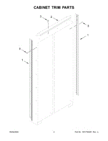 Cabinet Trim Parts parts for Whirlpool Refrigerator KBSD702MPS01 from AppliancePartsPros.com