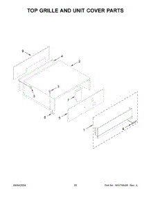 Top Grille And Unit Cover Parts parts for Whirlpool Refrigerator KBSD702MPS01 from AppliancePartsPros.com