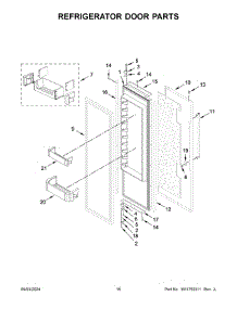 Refrigerator Door Parts parts for Whirlpool Refrigerator KBSD702MSS01 from AppliancePartsPros.com