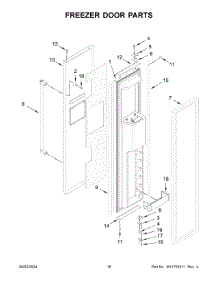 Freezer Door Parts parts for Whirlpool Refrigerator KBSD702MSS01 from AppliancePartsPros.com