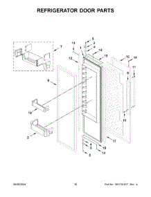 Refrigerator Door Parts parts for Whirlpool Refrigerator KBSD706MPS01 from AppliancePartsPros.com