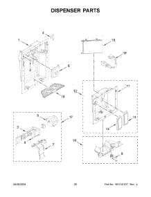 Dispenser Parts parts for Whirlpool Refrigerator KBSD706MPS01 from AppliancePartsPros.com