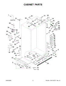 Cabinet Parts parts for Whirlpool Refrigerator KBSD706MPS01 from AppliancePartsPros.com