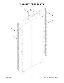 Cabinet Trim Parts parts for Whirlpool Refrigerator KBSD706MPS01 from AppliancePartsPros.com