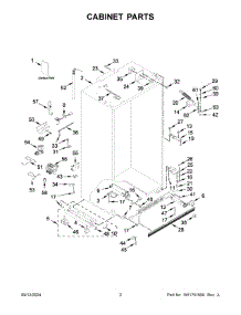 02 - Cabinet Parts parts for Whirlpool Refrigerator KBSD708MBS01 from AppliancePartsPros.com