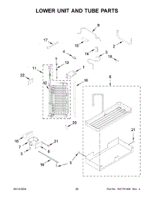 14 - Lower Unit And Tube Parts parts for Whirlpool Refrigerator KBSD708MBS01 from AppliancePartsPros.com