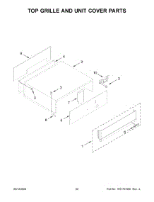 12 - Top Grille And Unit Cover Parts parts for Whirlpool Refrigerator KBSD708MBS01 from AppliancePartsPros.com