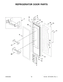 Refrigerator Door Parts parts for Whirlpool Refrigerator KBSD708MPS01 from AppliancePartsPros.com