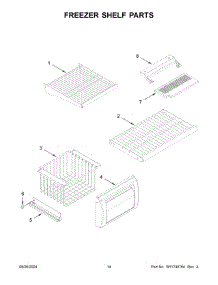 Freezer Shelf Parts parts for Whirlpool Refrigerator KBSD708MPS01 from AppliancePartsPros.com