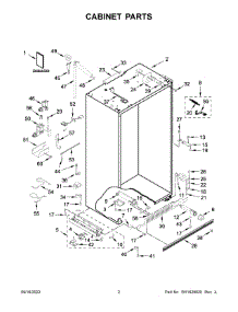 02 - Cabinet Parts parts for Whirlpool Refrigerator KBSN702MPA00 from AppliancePartsPros.com