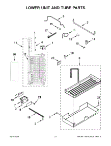 12 - Lower Unit And Tube Parts parts for Whirlpool Refrigerator KBSN702MPA00 from AppliancePartsPros.com