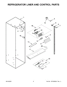 04 - Refrigerator Liner And Control Parts parts for Whirlpool Refrigerator KBSN702MPS00 from AppliancePartsPros.com