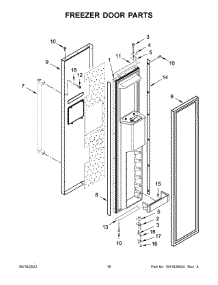 09 - Freezer Door Parts parts for Whirlpool Refrigerator KBSN702MPS00 from AppliancePartsPros.com