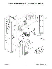 05 - Freezer Liner And Icemaker Parts parts for Whirlpool Refrigerator KBSN702MPS00 from AppliancePartsPros.com