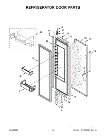 08 - Refrigerator Door Parts parts for Whirlpool Refrigerator KBSN702MPS00 from AppliancePartsPros.com