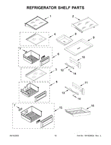 06 - Refrigerator Shelf Parts parts for Whirlpool Refrigerator KBSN702MPS00 from AppliancePartsPros.com