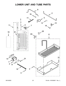 12 - Lower Unit And Tube Parts parts for Whirlpool Refrigerator KBSN708MPA00 from AppliancePartsPros.com