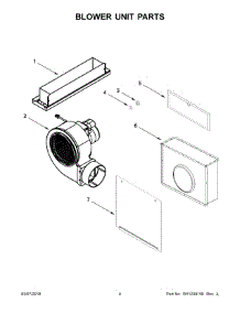 03 - Blower Unit Parts parts for Whirlpool Range KCED606GBL01 from AppliancePartsPros.com